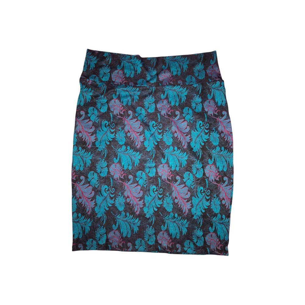 LuLaRoe Cassie Blue and Purple Knee-Length Pencil Skirt Cocktail